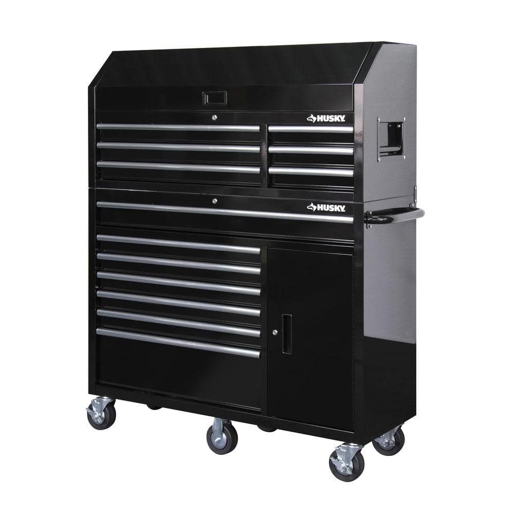 Husky 52 in. 13-Drawer and 1-Door Tool Chest and Rolling Cabinet