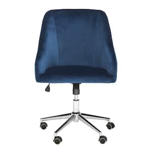 Adrienne Navy/Chrome Swivel Office Chair
