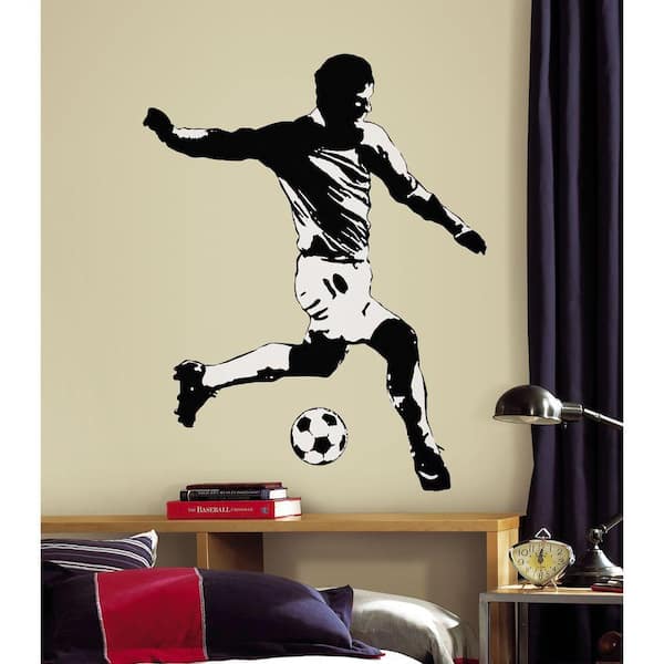 RoomMates 5 in. x 19 in. Soccer Player Peel and Stick Giant Wall Decal