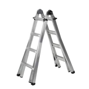 18 ft. Reach Aluminum Telescoping Multi-Position Ladder with 300 lb. Load Capacity Type IA Duty Rating