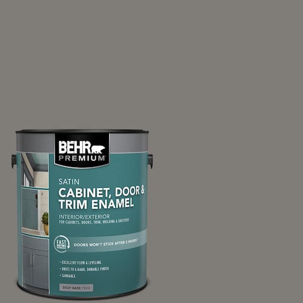 BEHR PREMIUM 1 gal. #PPU24-21 Greyhound Satin Enamel Interior/Exterior Cabinet, Door & Trim Paint