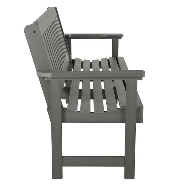 Lehigh 5 ft. 2-Person Coastal Teak Recycled Plastic Outdoor Garden Bench