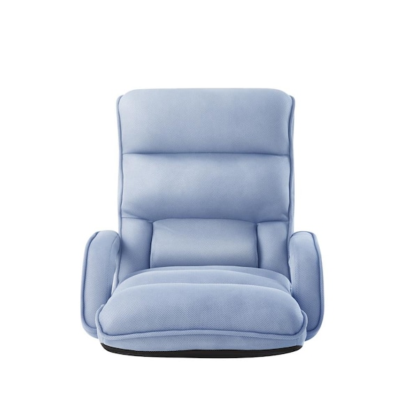 SUNRINX Blue Folding Lazy Recliner Folding Gaming Chair Bean Bag