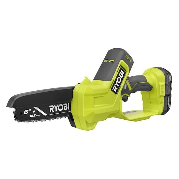 RYOBI - ONE+ 18V 6 in. Cordless Battery Compact Pruning Mini Chainsaw with 2.0 Ah Battery and Charger