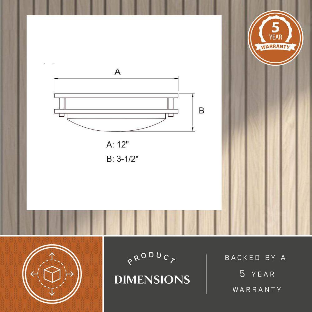 Horizon 12" Satin Nickel LED Flush Mount Ceiling Light