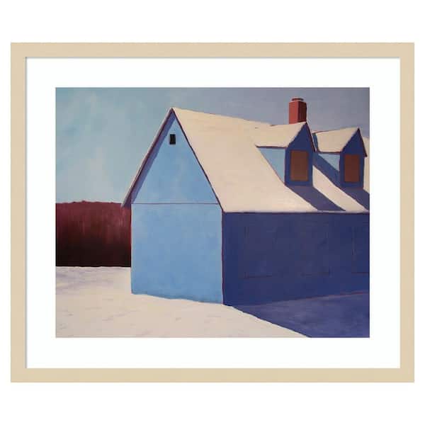 Amanti Art Artic Angel by Carol Young 25 in. W x 21 in. H. Wood Framed Wall Art Print Framed in Brown