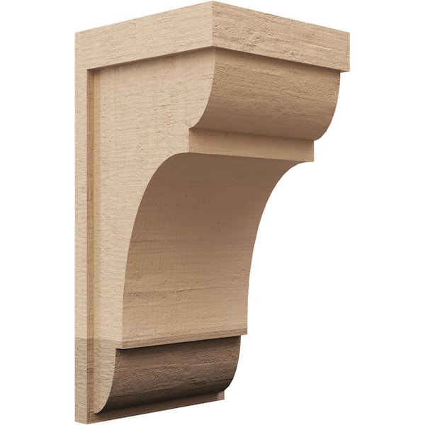 Ekena Millwork 11 in. x 22 in. x 11 in. Wide Bryant Rough Cedar Woodgrain TimberThane Corbel, Primed Tan