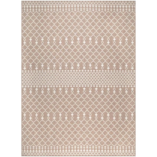 Positano Beige 12 ft. x 15 ft. Moroccan Contemporary Area Rug
