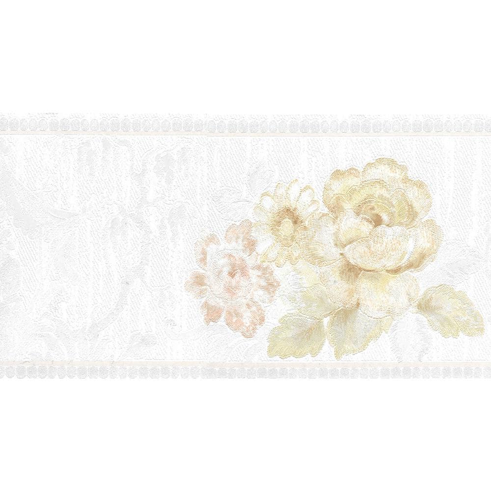 Falkirk Brin Flowers Pearl, Beige Wallpaper Border