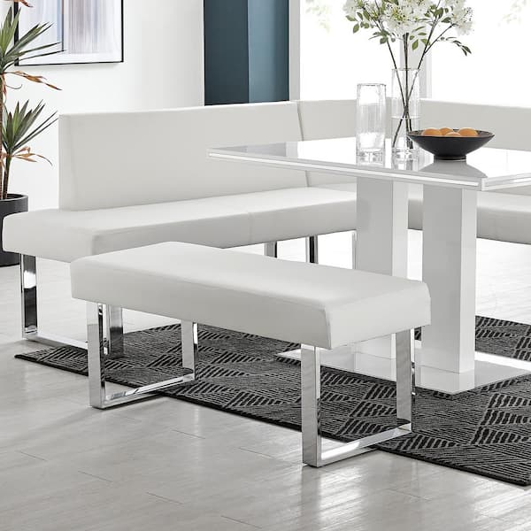 Armen Living Amanda White Bench