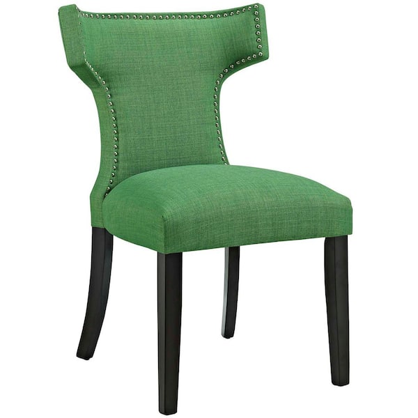 MODWAY Curve Kelly Green Fabric Dining Chair