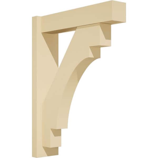 Ekena Millwork Merced 5 in. W x 26 in. H x 20 in. D Signature Urethane Polyurethane Outlooker with Block Ends