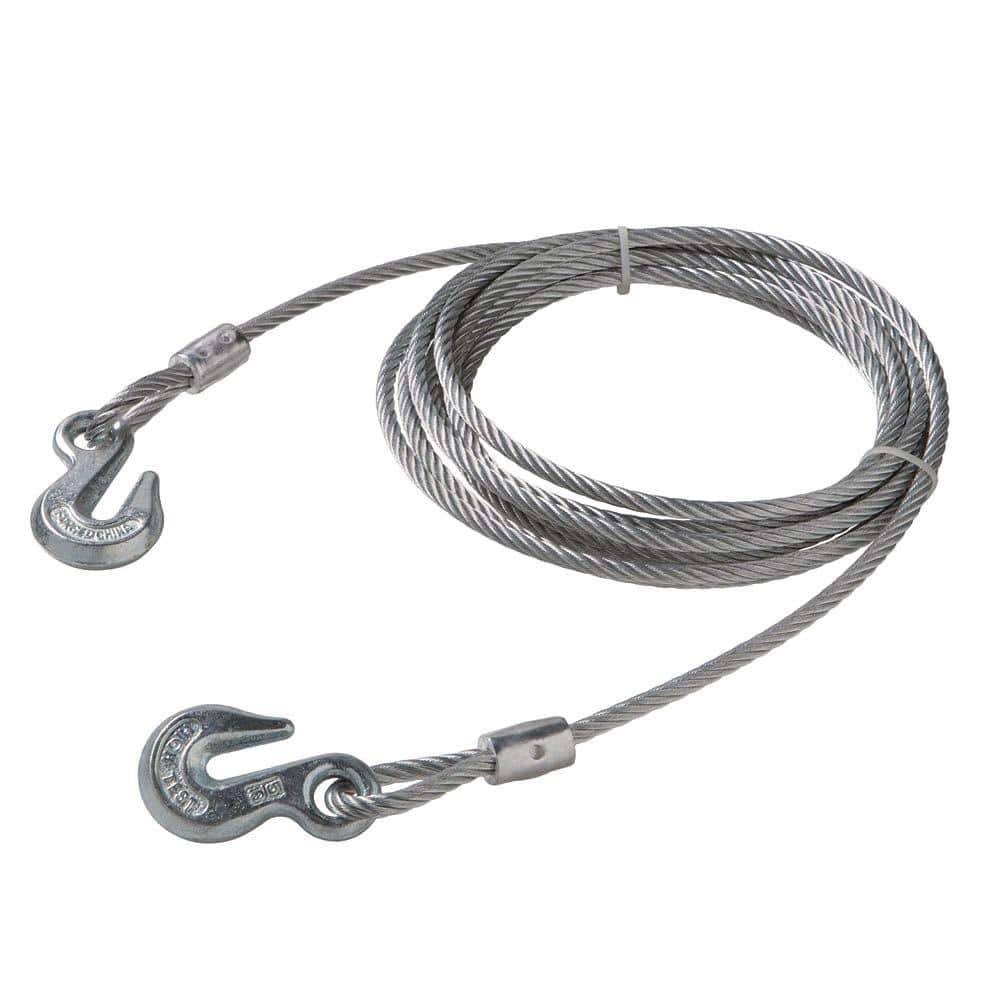 Everbilt 5/16 in. x 20 ft. Galvanized Uncoated Steel Wire Rope with ...