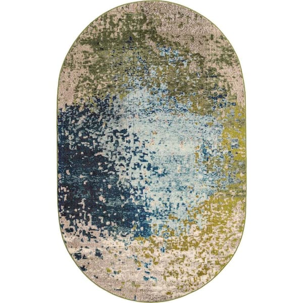 Unique Loom Estrella Vella Blue 5' 0 x 8' 0 Area Rug