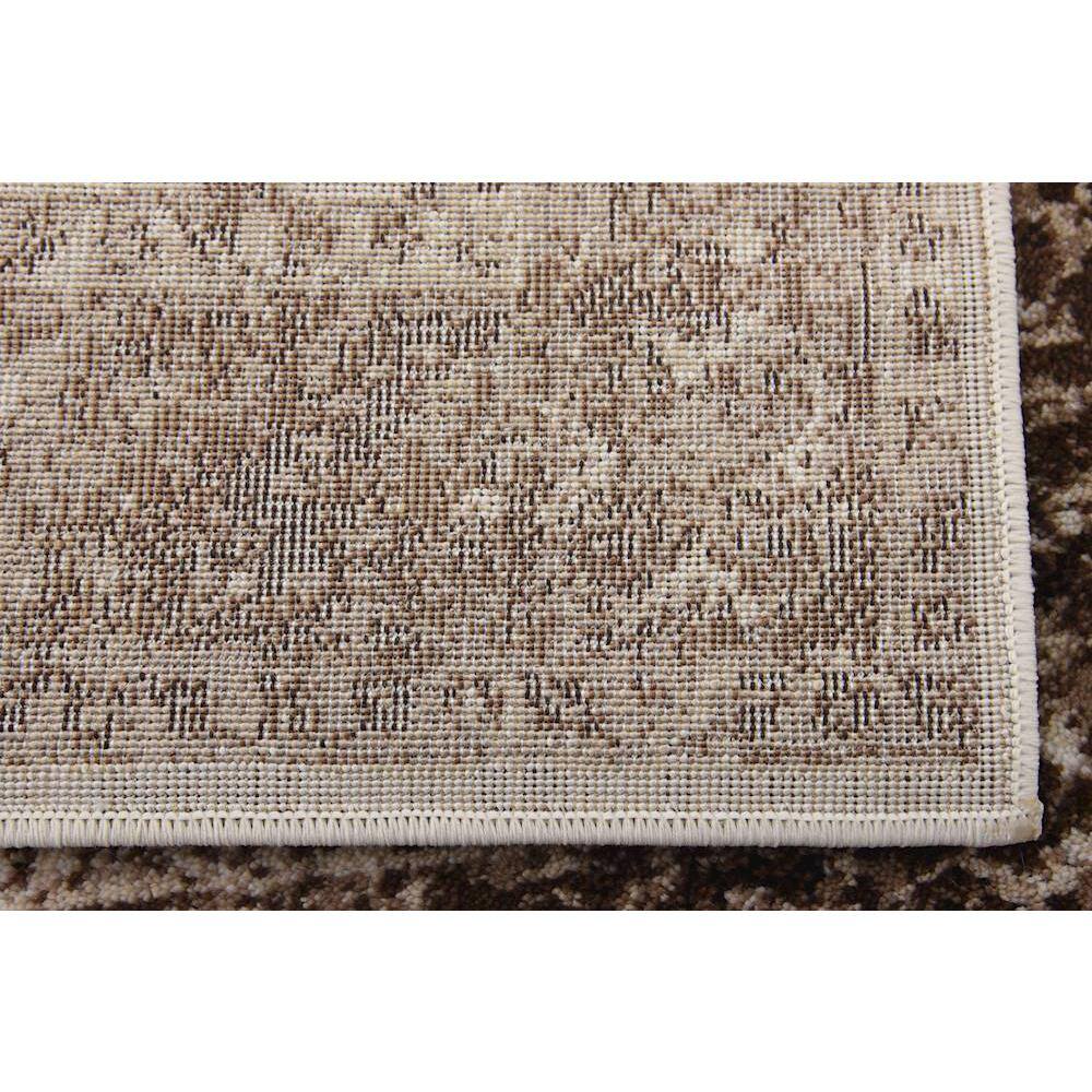 Elegant Ivory Floral Synthetic 2'x6' Indoor Runner Rug