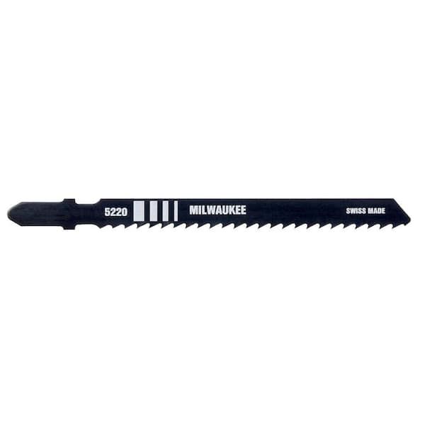 Milwaukee 4 in. 8 TPI T Shank High Carbon Steel Jig Saw Blade
