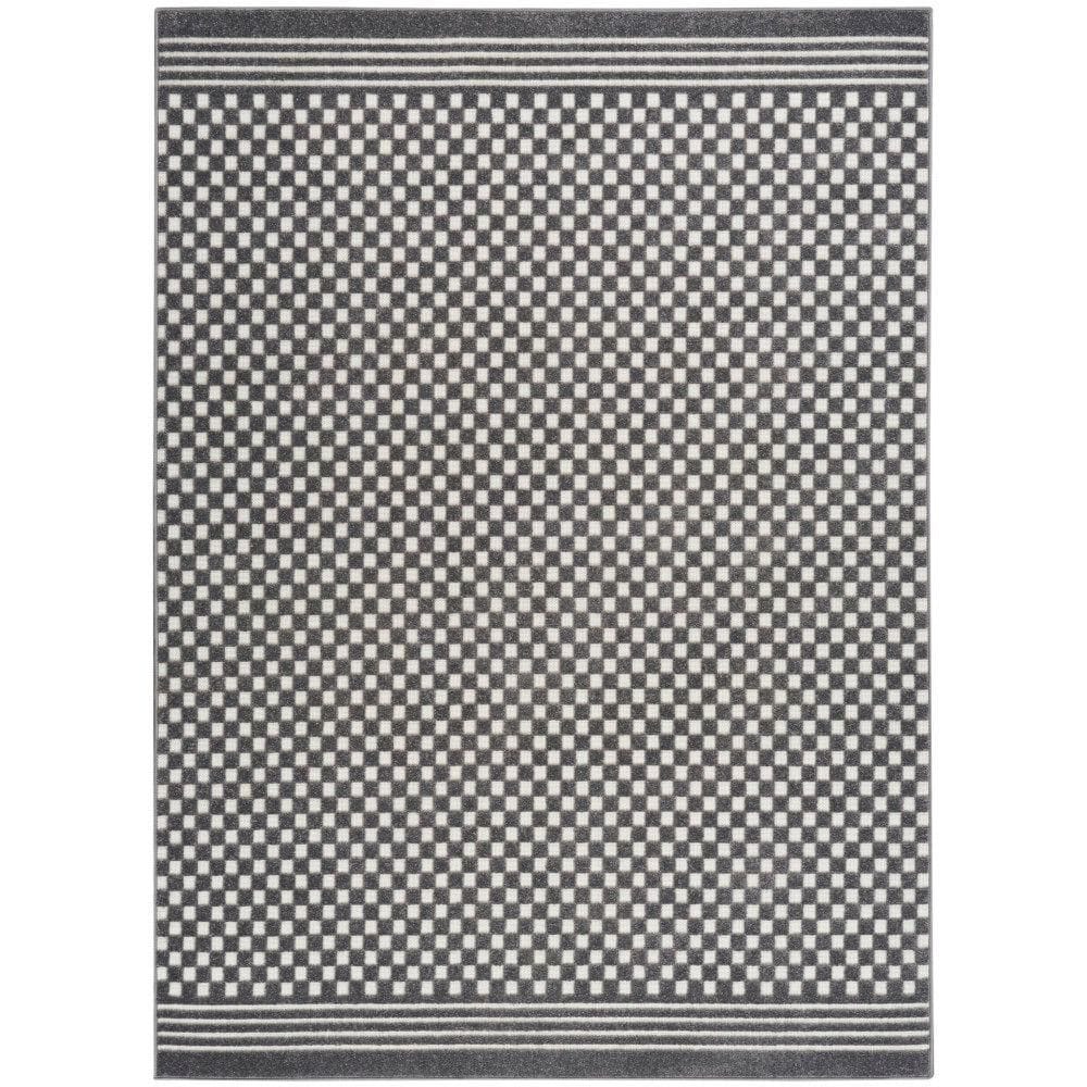 Casual Grey 7 ft. x 9 ft. Checker Contemporary Area Rug price history on PriceWatchPro