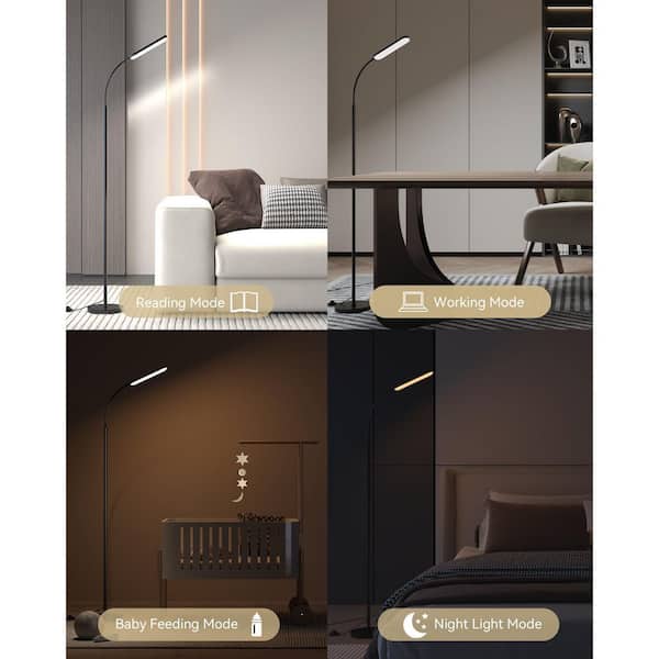 ZXXC 73.5 in. Classic Matte Black Standard Dimmable and 4 Color