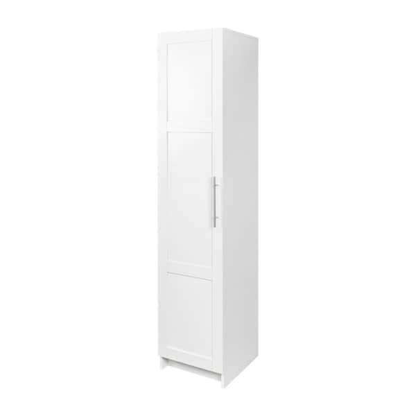 Stackable Wall Mounted Storage Cabinet, 15.75 in. D x 15.75in.W x 70.87in.H, White