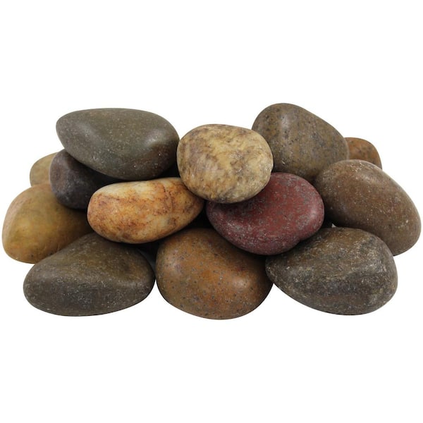 Rain Forest 0.40 cu. ft. 2 in. to 3 in., 30 lbs. Grade-A Medium Mixed Polished Pebbles