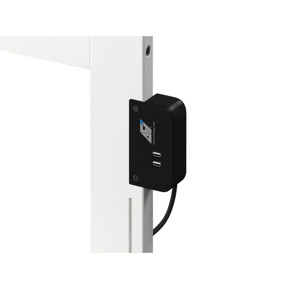Portland White Full Wood Headboard with USB Charging Station