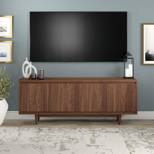 Meyer&Cross Duran 68 in. Satin Walnut TV Stand Fits TV's up to 75