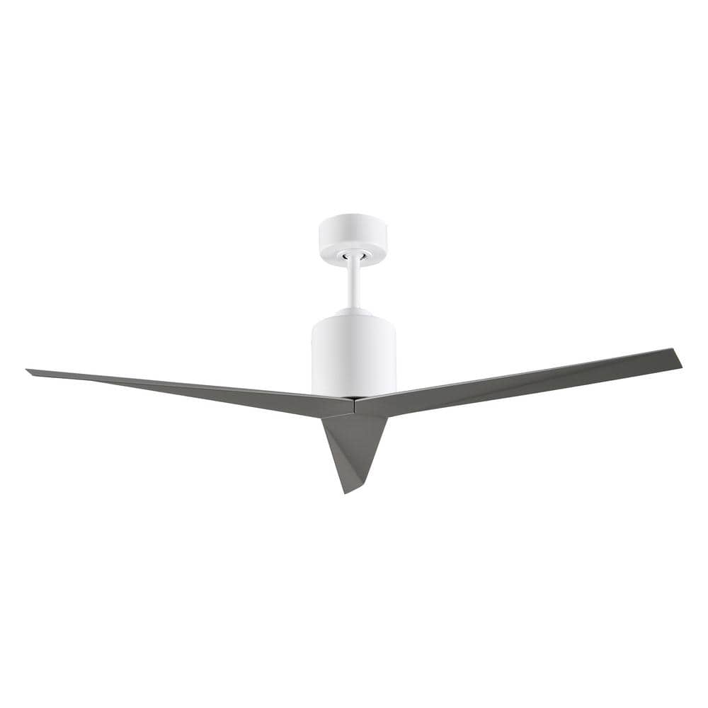 Atlas Eliza 56 in. Indoor/Outdoor Gloss White Ceiling Fan with Remote  Control and Wall Control EK-WH-BN The Home Depot