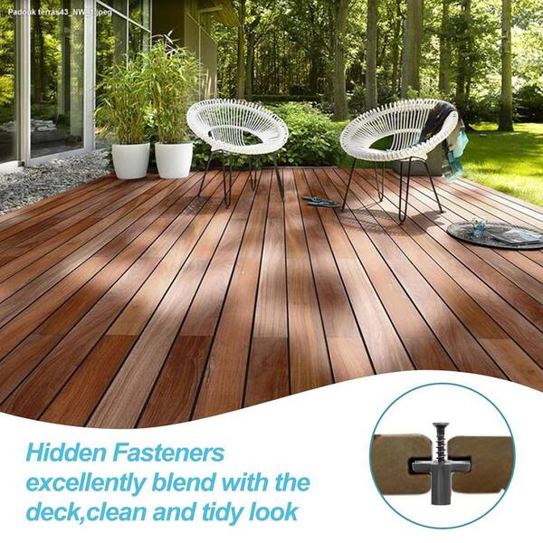 Afoxsos Plastic Universal Hidden Deck Fasteners for Composite