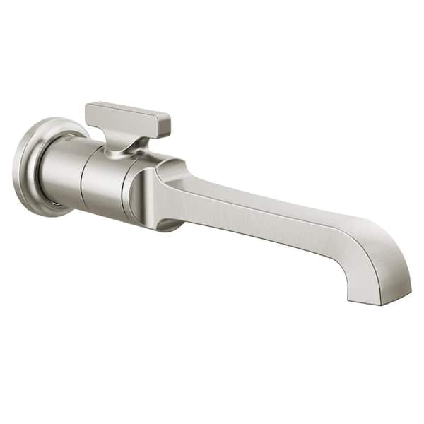 Delta Tetra 1-Handle Wall-Mount Bathroom Faucet Trim Kit in Lumicoat Stainless (Valve Not Included)