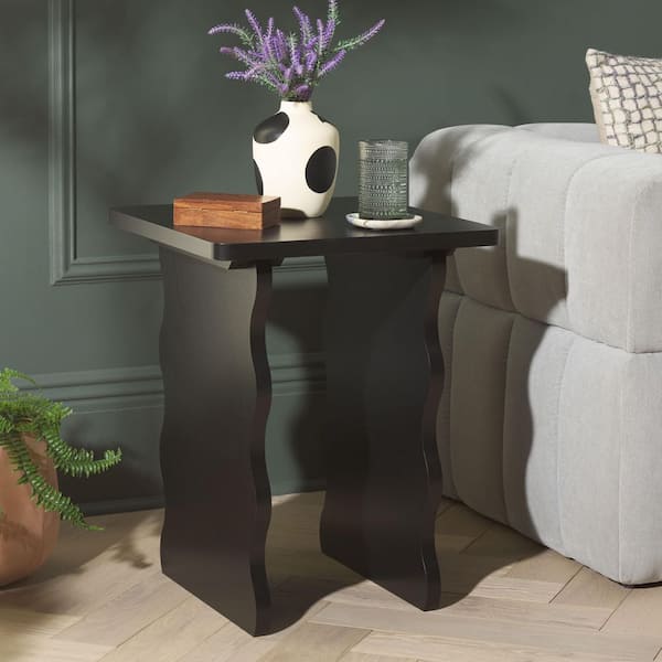 Preslyn 18.9 in. Matte Black Wood End Table