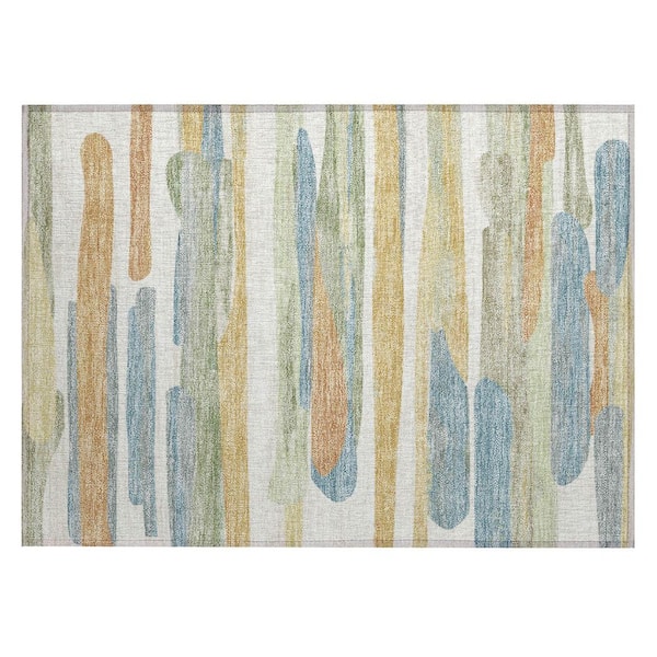 Chantille Machine Washable Indoor/Outdoor Abstract ACN2542 Ivory 2 ft. x 3 ft. Accent Rug