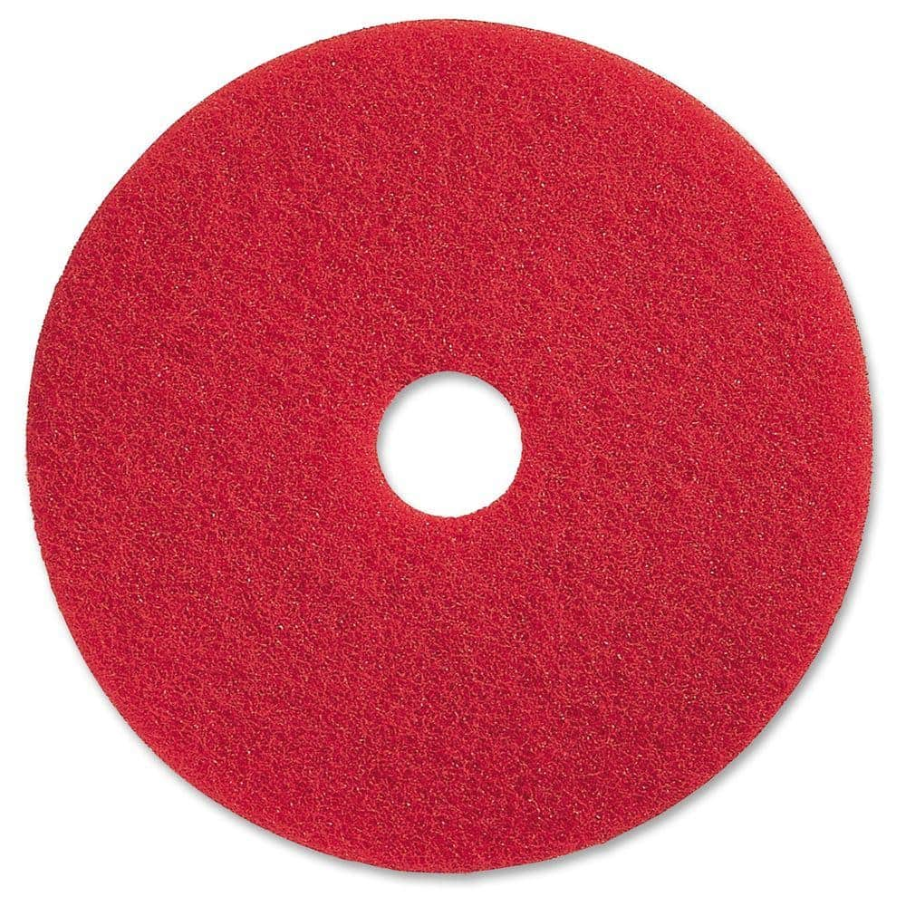 Genuine Joe 13 in. Red Buffing Floor Pad (5/Carton)