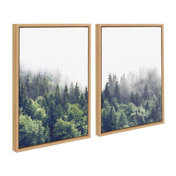 Sylvie Lush Green Forest on a Foggy Day by the Creative Bunch Studio 2-Piece Framed Art Print 18 in. x 24 in.