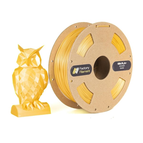 1. 75mm Gold Silk PLA 3D Printer Filament, 1 KG Spool, Dimensional Accuracy +/-0.02 mm