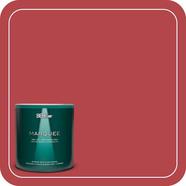 BEHR MARQUEE 1 qt. Home Decorators Collection #HDC-SM14-10 Intrigue Red Semi-Gloss Enamel Interior Paint & Primer