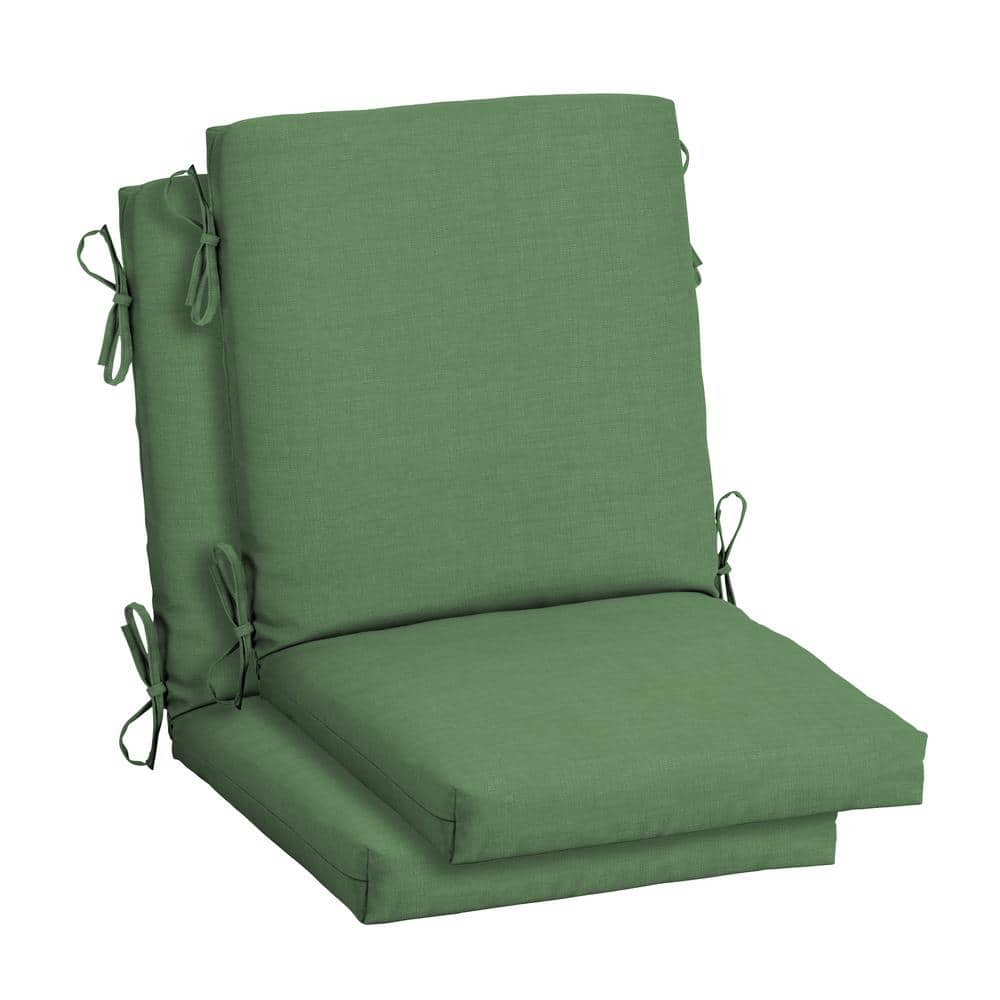 18 in. x 16.5 in. Mid Back Outdoor Dining Chair Cushion in Moss Green Leala (2-Pack) price history on PriceWatchPro