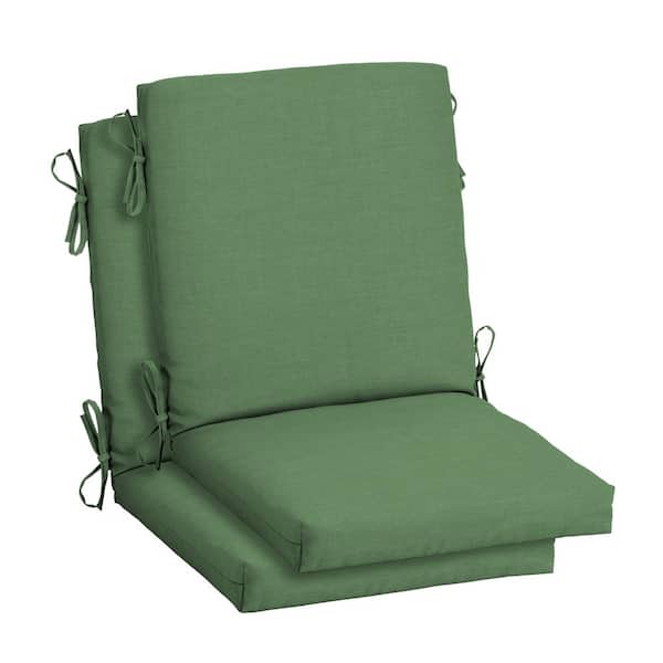 ARDEN 18 in. x 16.5 in. Mid Back Outdoor Dining Chair Cushion in Moss Green Leala (2-Pack)