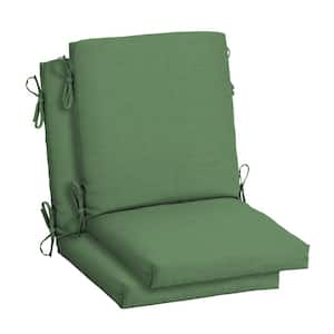 18 in. x 16.5 in. Mid Back Outdoor Dining Chair Cushion in Moss Green Leala (2-Pack)