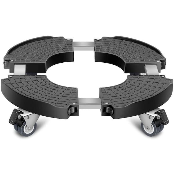 Heavy Duty Plastic Plant Caddy with Wheels 15-22 in. Adjustable Plant Stand Plant Cart Trash Can Dolly Up to 330 lbs.