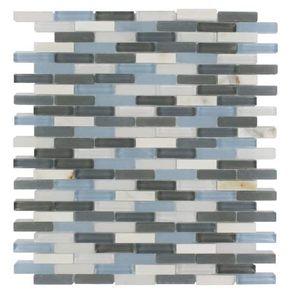 Ivy Hill Tile Cleveland Shannon Mini Brick 10 in. x 11 in. x 8 mm Mixed Materials Mosaic Floor and Wall Tile