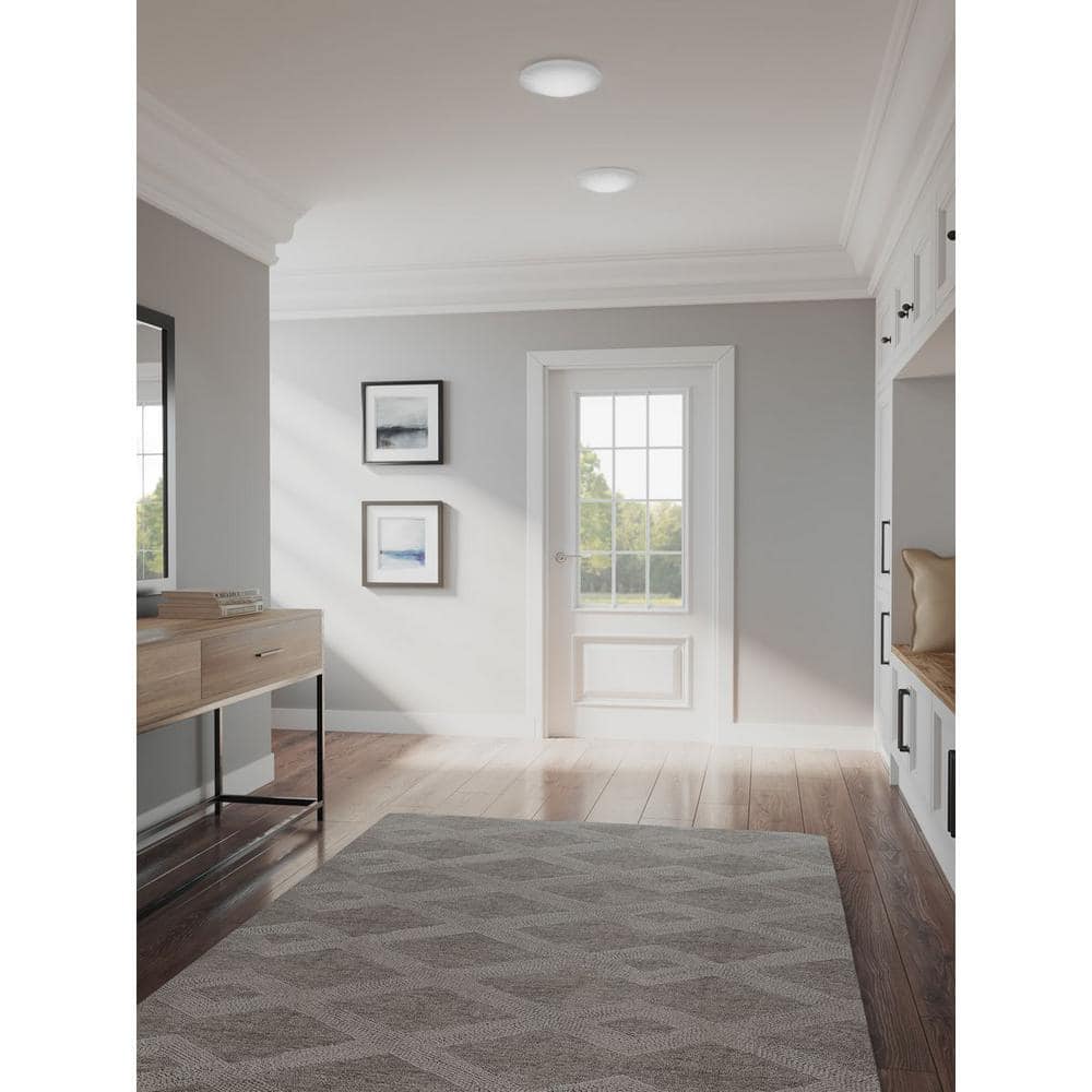 Sleek White 7.5" LED Flush Mount Light with Energy Star