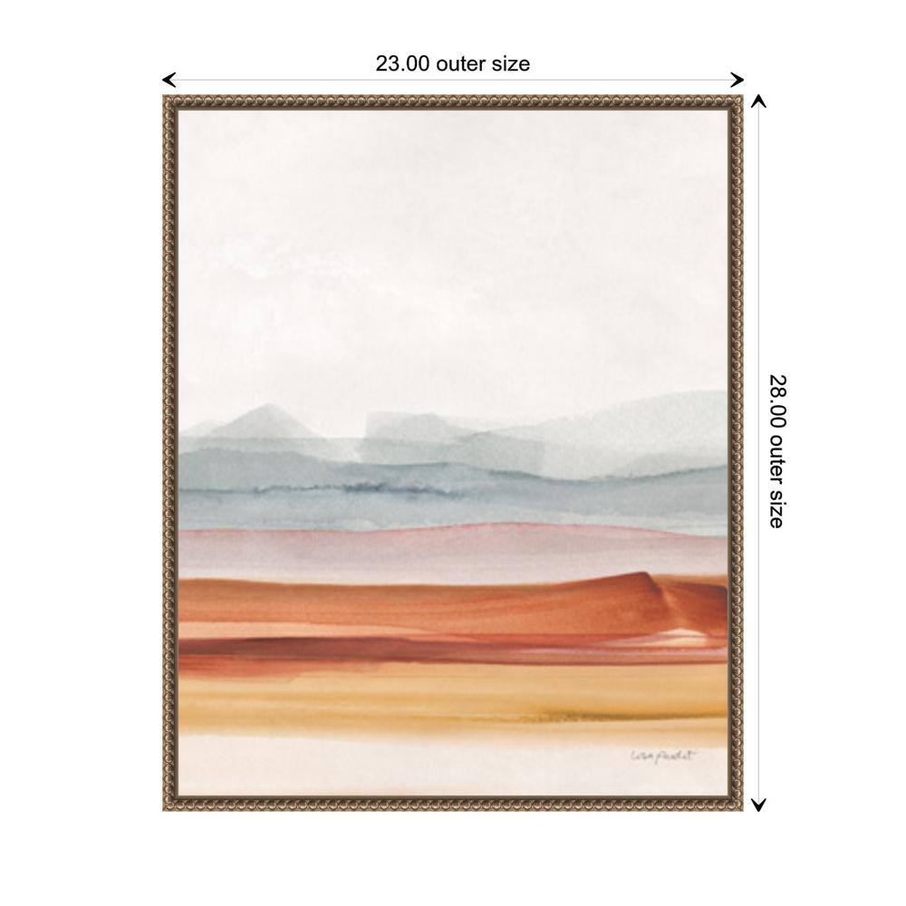 Sierra Hills Abstract Landscape Canvas Print with Bronze Frame