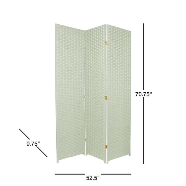 6 ft. Seagrass 3-Panel Room Divider