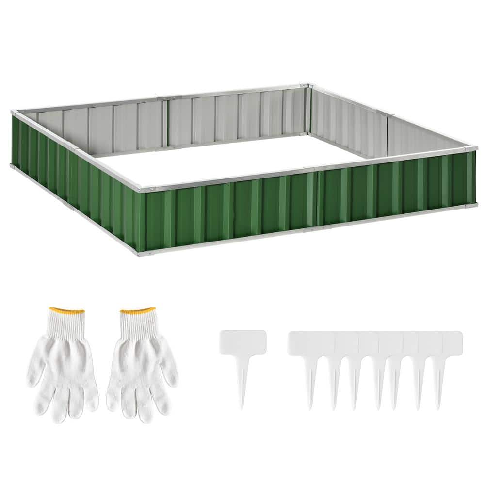 Reviews for Outsunny Green Metal Raised Garden Bed, DIY Large Steel