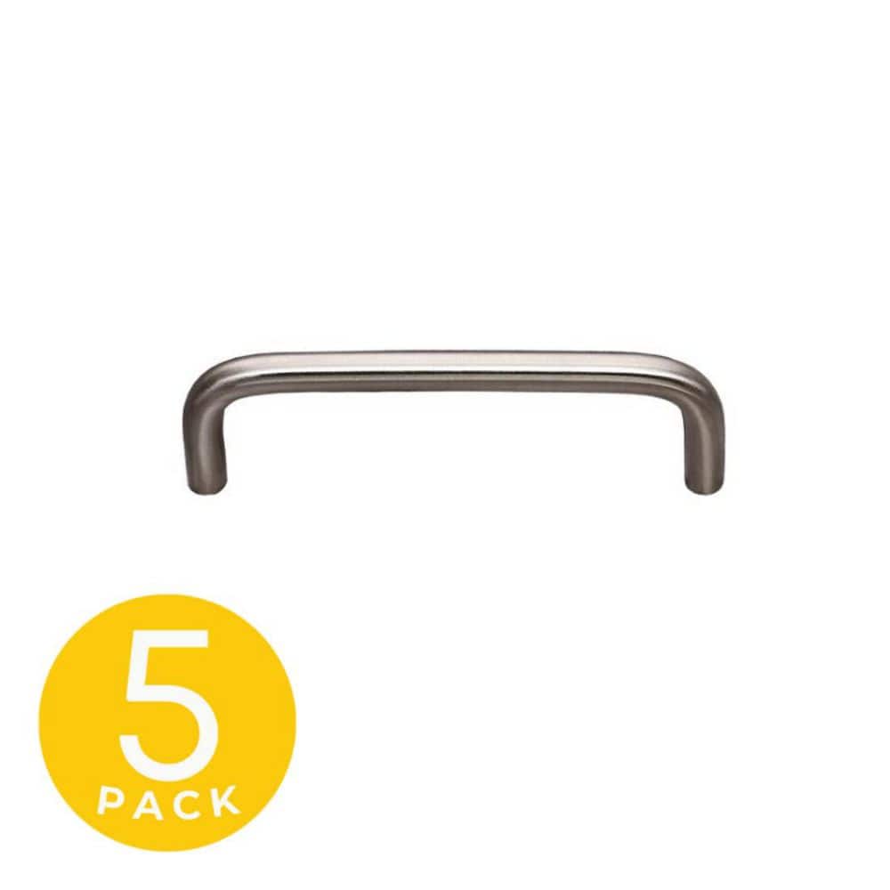 Wire Style 5 in. (128 mm) Center-to-Center Modern Satin Nickel Cabinet Handle/Pull (5-Pack) price history on PriceWatchPro
