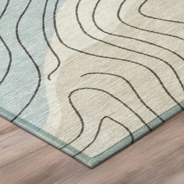 Chantille Machine Washable Indoor/Outdoor Abstract ACN3016 Sky 3 ft. x 5 ft. Area Rug
