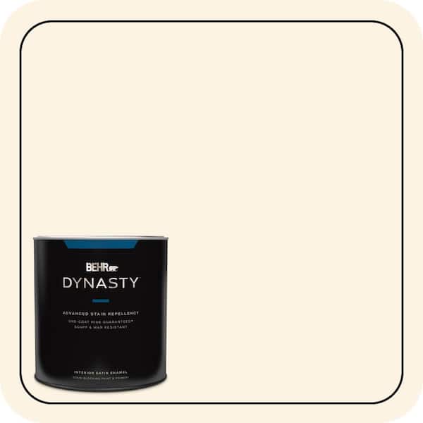 BEHR DYNASTY 1 qt. #ECC-49-2 Historic Cream Satin Enamel Interior Stain-Blocking Paint and Primer