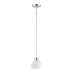 Coraline 1-Light Silver Mini Pendant Light