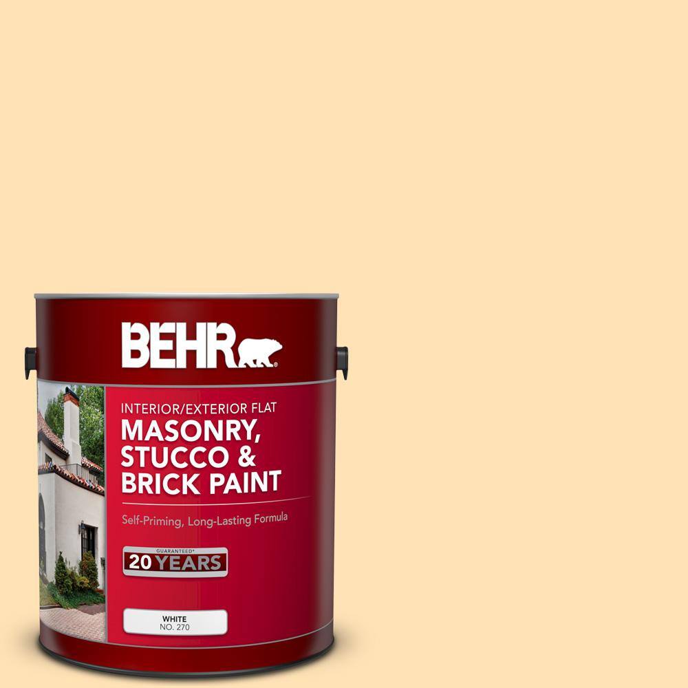 1 gal. #P250-2 Golden Nectar Flat Interior/Exterior Masonry, Stucco and Bri