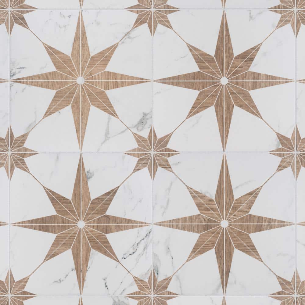 Noce Marble Look Porcelain Wall and Floor Tile